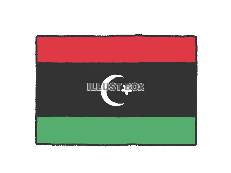 手描き国旗シリーズ　リビア