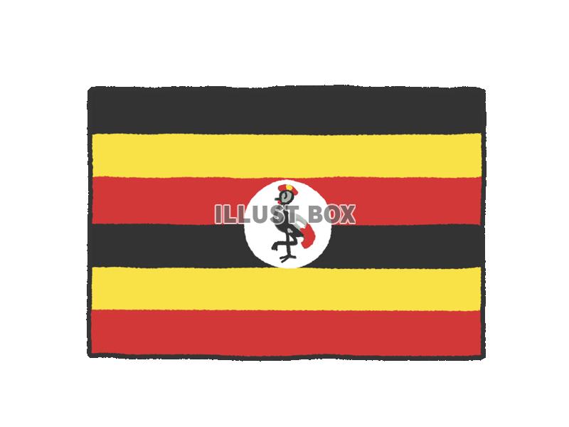 手描き国旗シリーズ　ウガンダ
