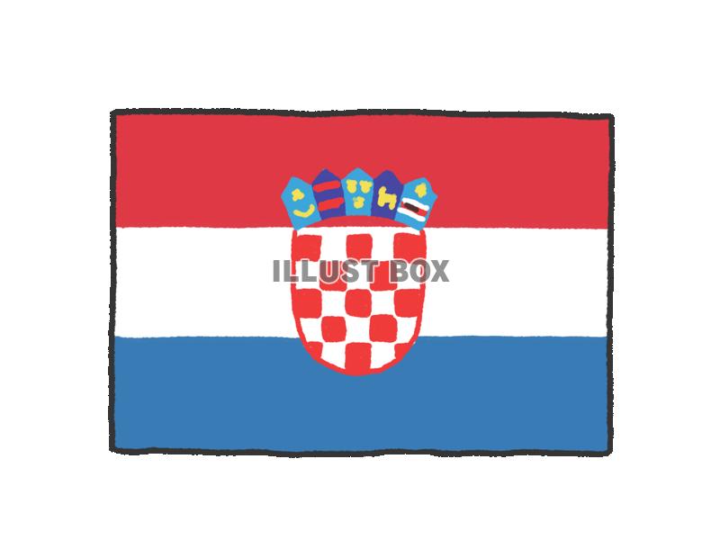 手描き国旗シリーズ　クロアチア