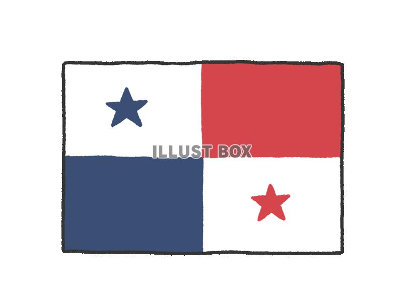 手描き国旗シリーズ　パナマ