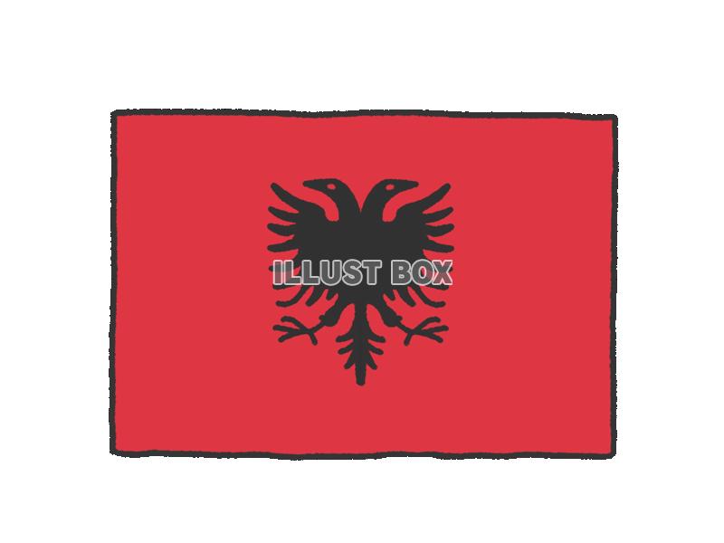 手描き国旗シリーズ　アルバニア