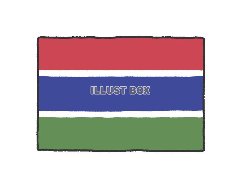 手描き国旗シリーズ　ガンビア
