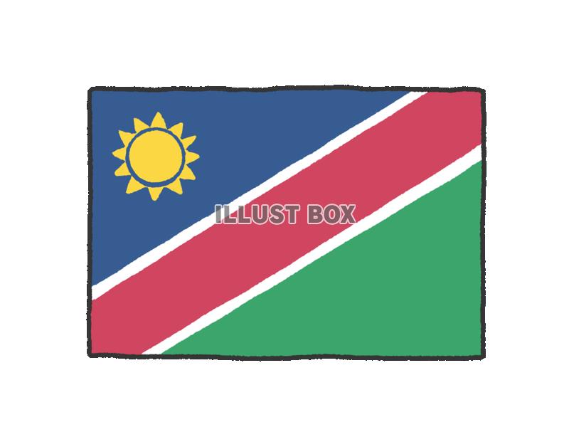 手描き国旗シリーズ　ナミビア