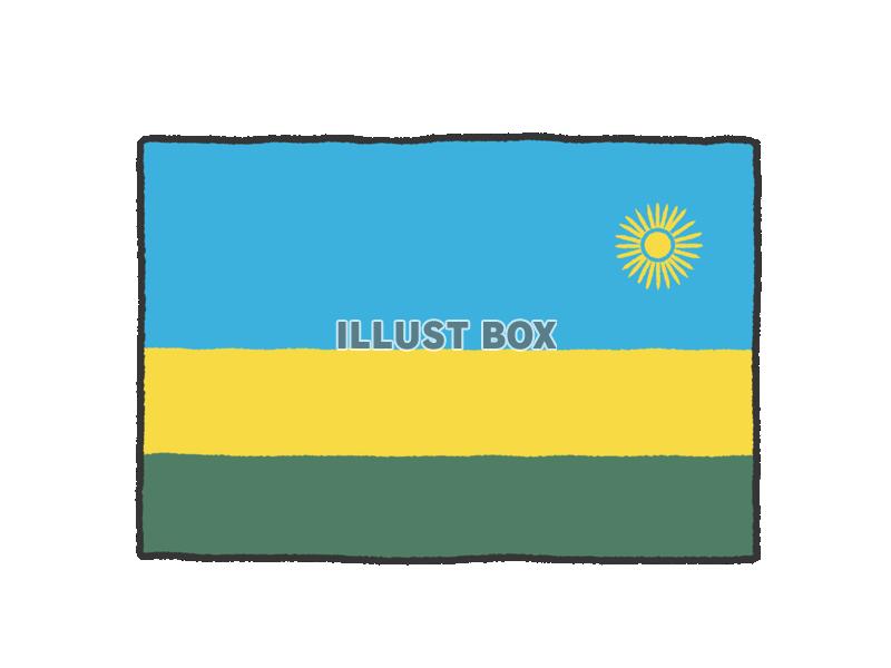 手描き国旗シリーズ　ルワンダ