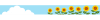 向日葵の花模様ライン素材シンプル飾り罫線イラストpng透過