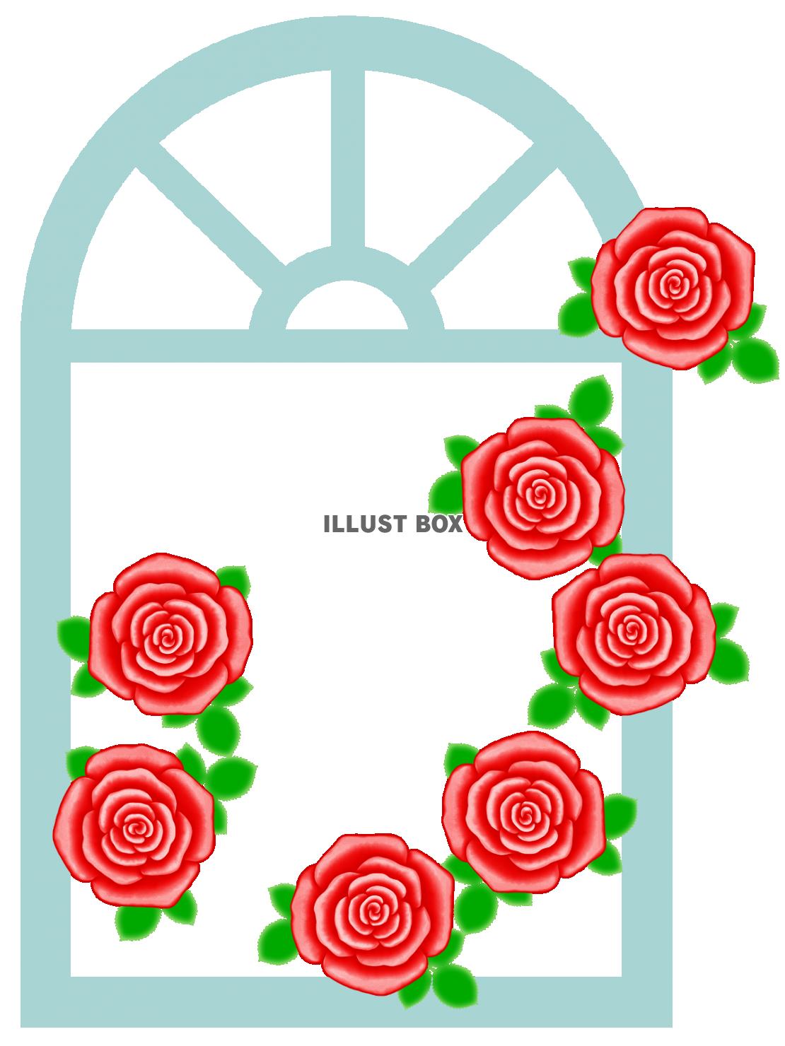 薔薇の花模様壁紙画像シンプル背景素材イラスト透過png