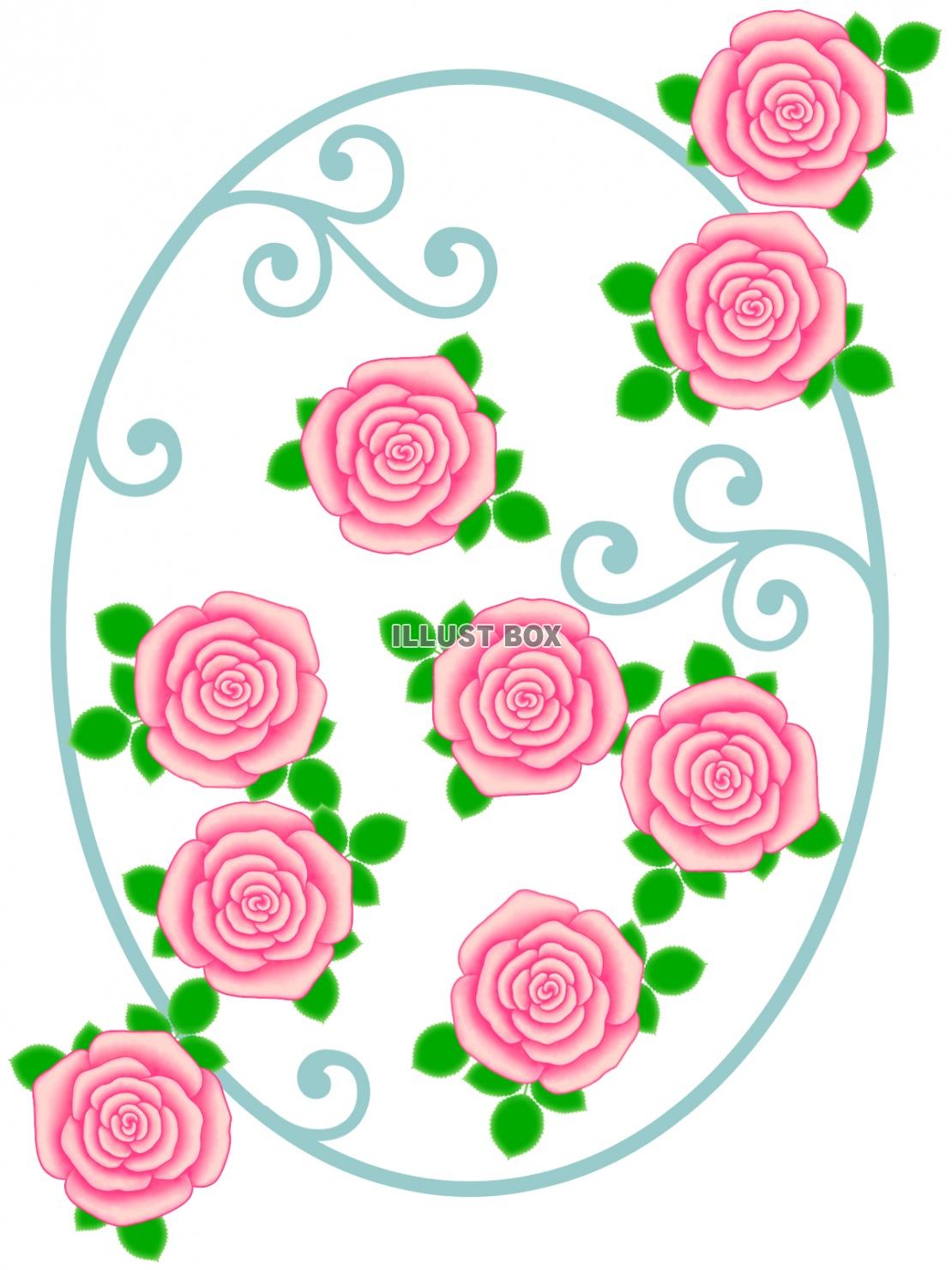 薔薇の花模様壁紙画像シンプル背景素材イラスト