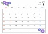 2023年7月カレンダー（朝顔のイラスト）