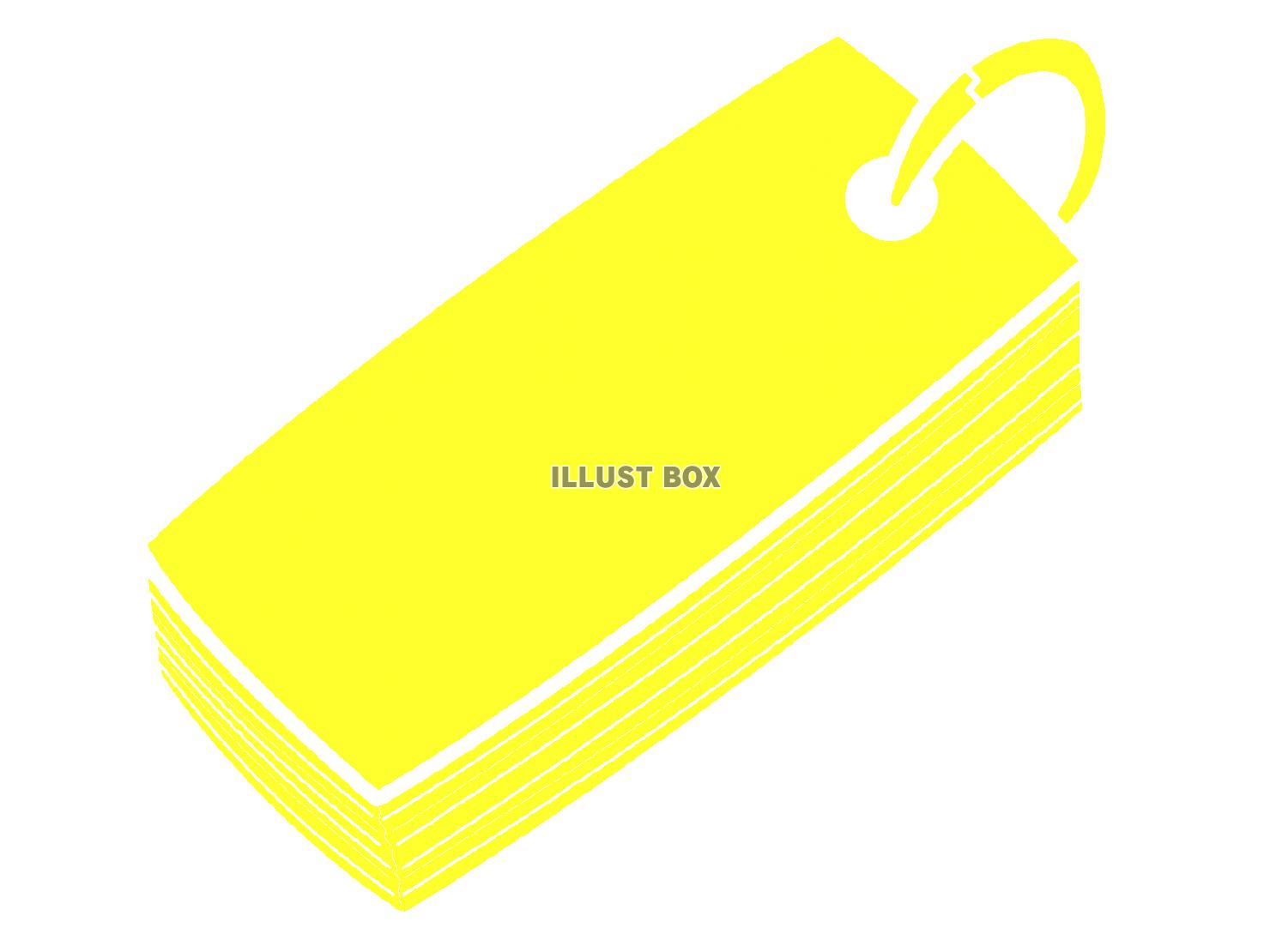 黄色の暗記カードのシルエットアイコン