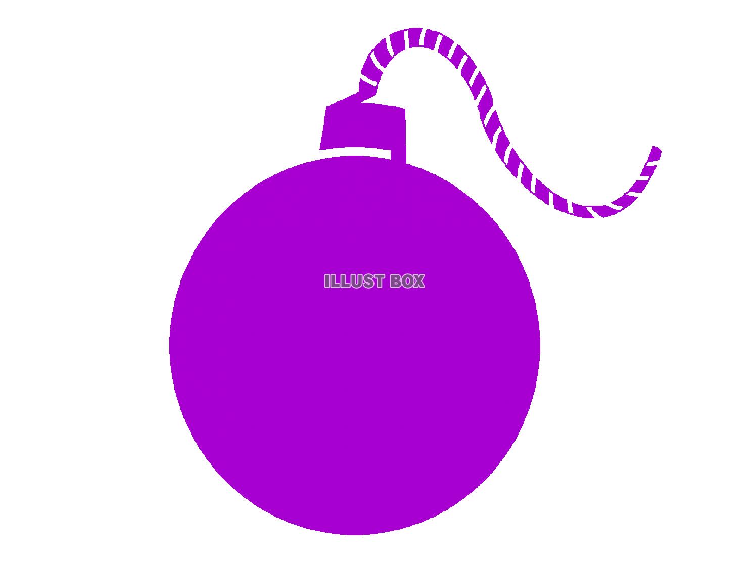 紫色の爆弾のシルエットアイコン