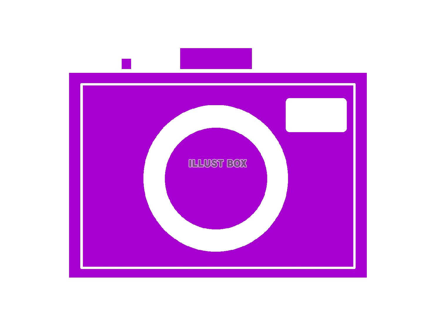 紫色のカメラのシルエットアイコン