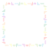 定規のフレーム03　四角形　カラフル
