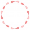リボンフレーム04　円形　ピンク