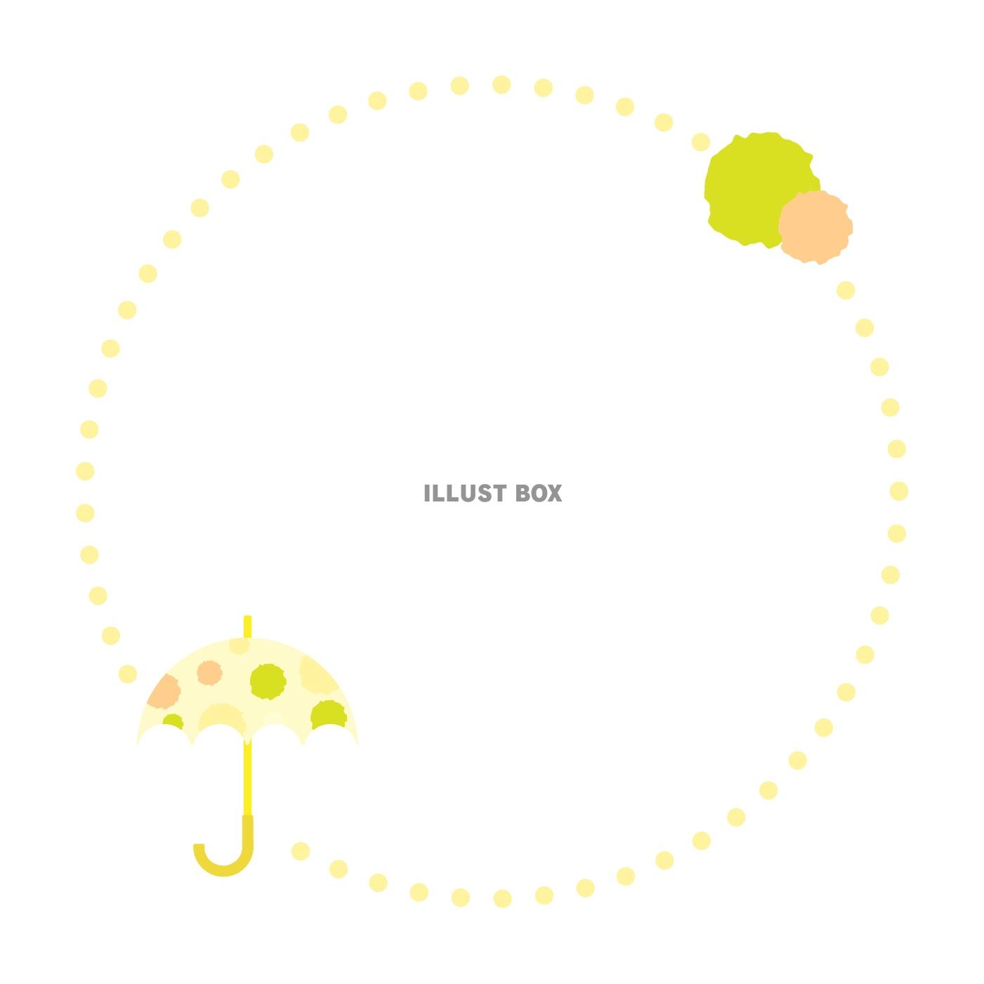 黄色い傘のフレーム05　円形