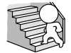 階段を上る棒人間