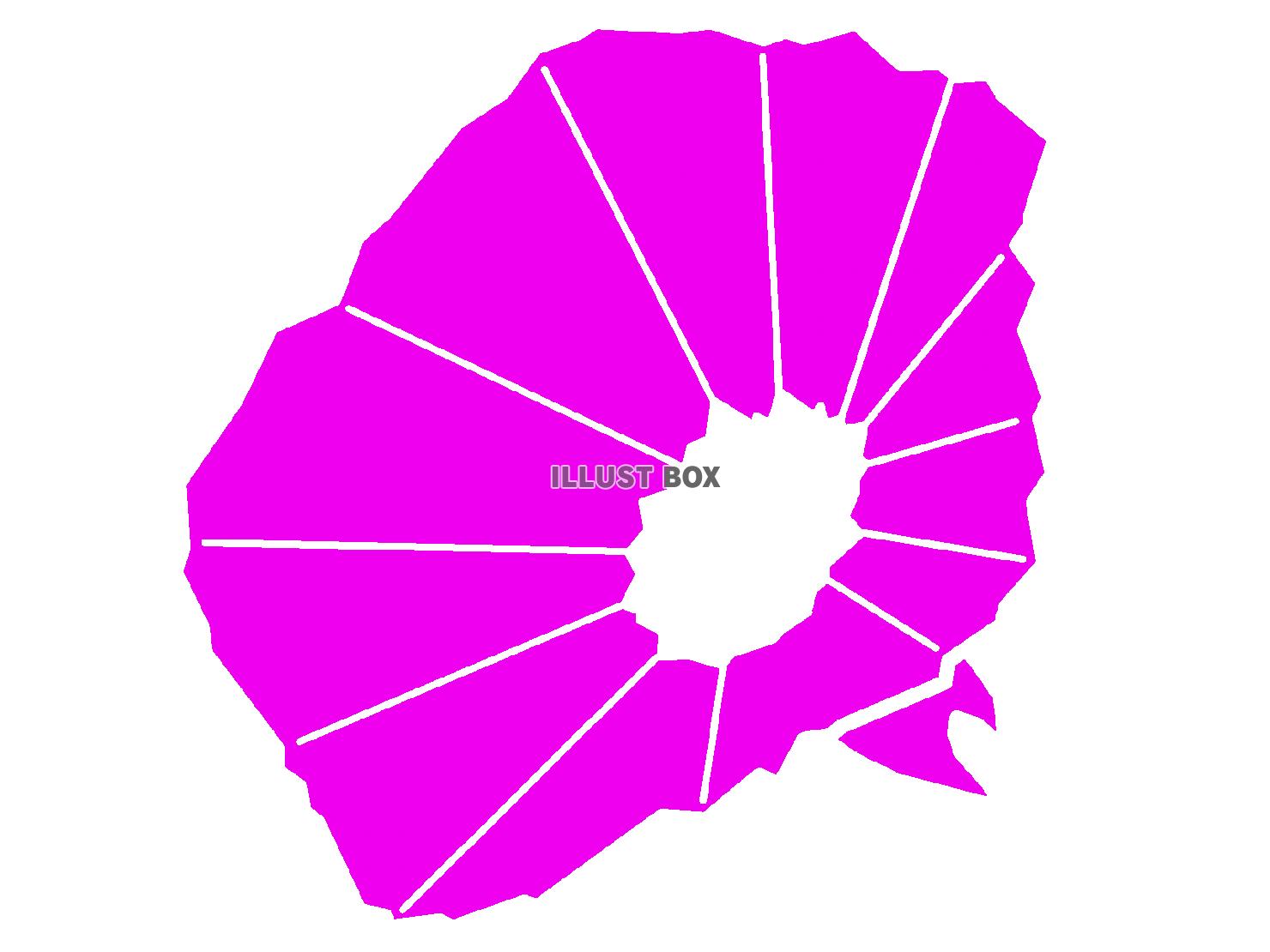 紫色のアサガオのシルエットアイコン
