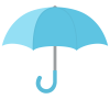 傘のアイコン　水色