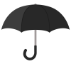 傘のアイコン　黒