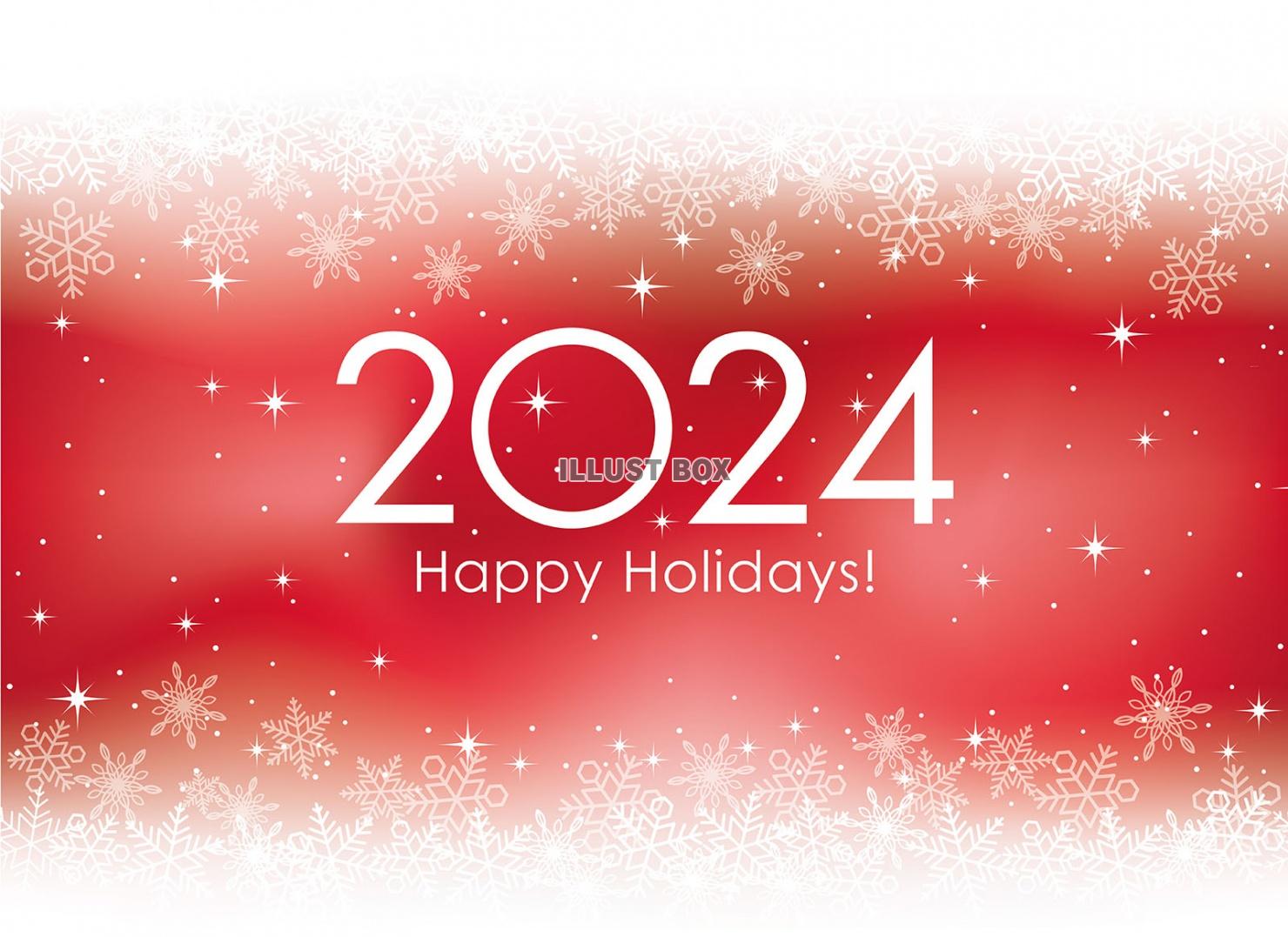 2024年　新年とクリスマスのカードテンプレート