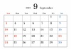 2023年9月　シンプルカレンダー