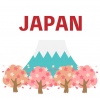 富士山と桜とJAPANを組み合わせたイラスト01