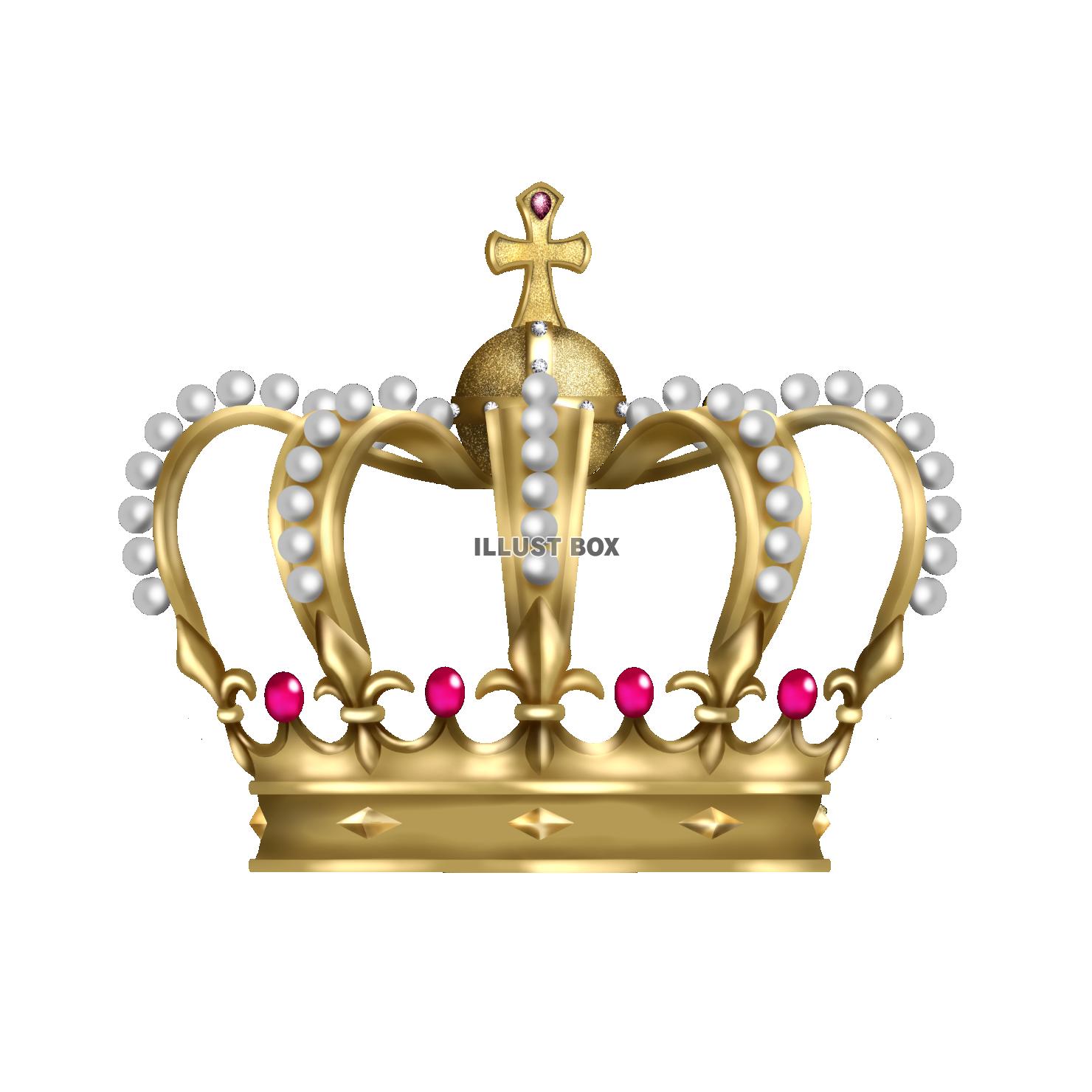 金の王冠 パール付き