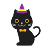 ハロウィン黒猫　透過png