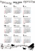 2024年★年間カレンダー★4月始まり★音楽・楽譜★A3★タテ