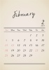  2024年★2月★アンティークカレンダー（A4）タテ