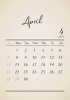 2024年★4月★アンティークカレンダー（A4）タテ