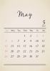 2024年★5月★アンティークカレンダー（A4）タテ