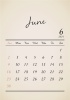 2024年★6月★アンティークカレンダー（A4）タテ