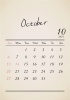 2024年★10月★アンティークカレンダー（A4）タテ