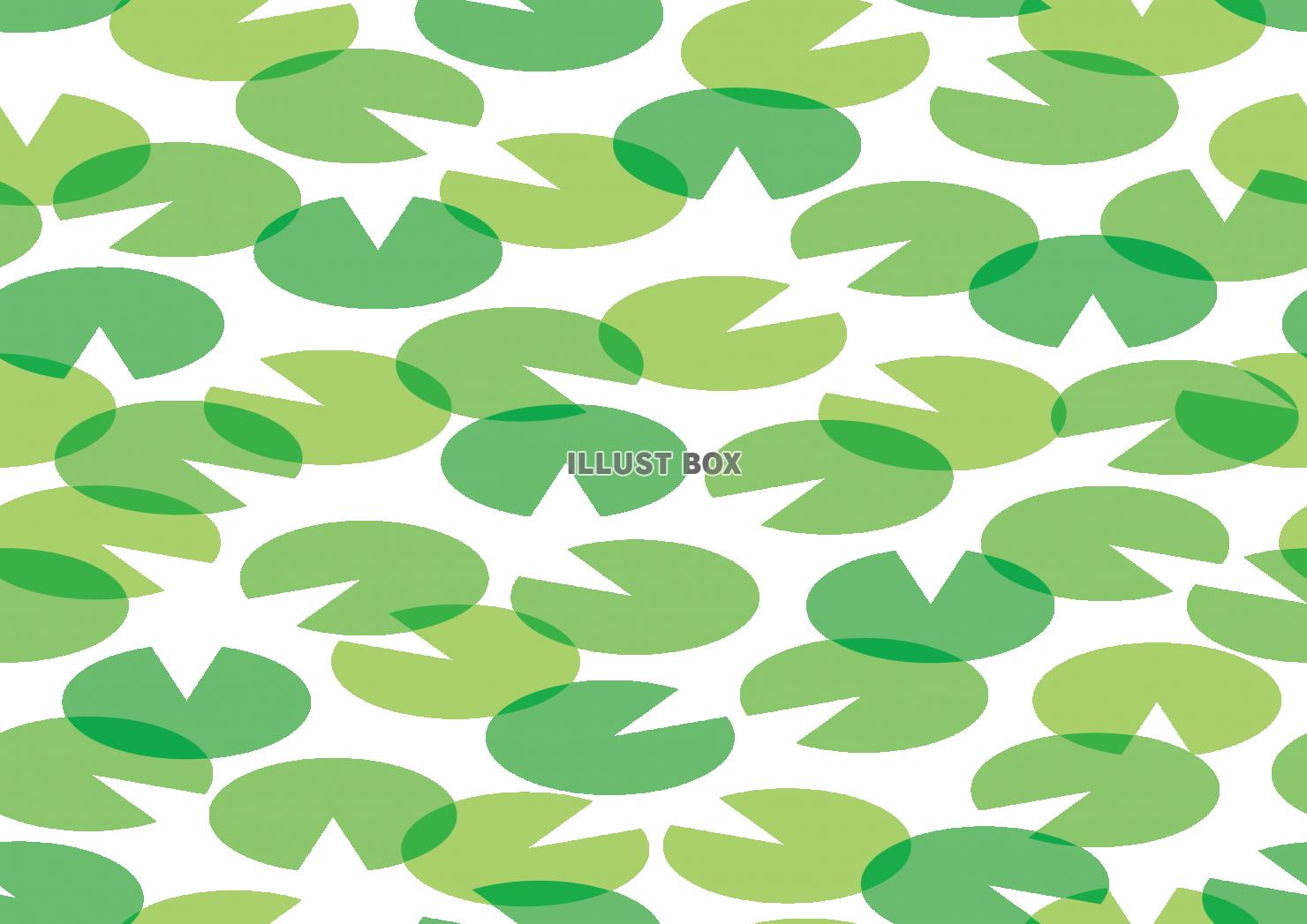 水面の睡蓮の浮き葉のシームレスなパターン