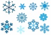 雪の結晶のデザインイラストのセット