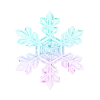 手書きの水彩調の雪の結晶のイラスト