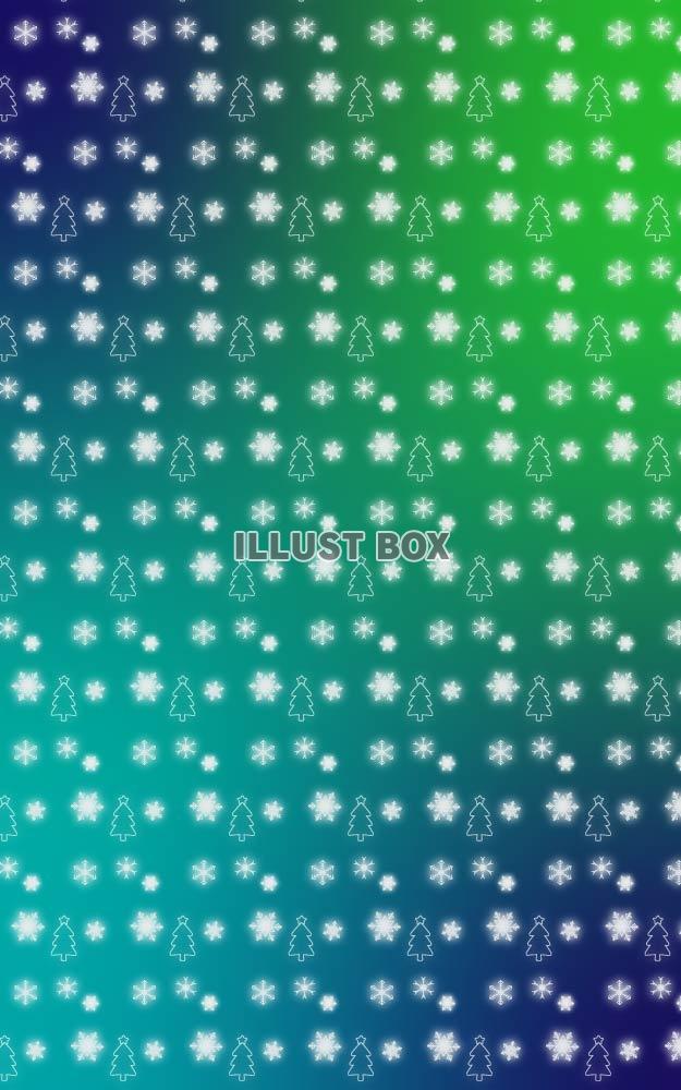 クリスマスの背景　ツリーと雪の結晶のパターン02
