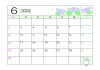 2024年6月木に咲く花カレンダーがくあじさい