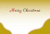 ウェーブフレームのクリスマスカード/ゴールド・ストライプ