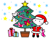 クリスマスツリーと猫サンタと子猫２