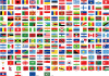 手描き風　世界の国旗セット+EUとAU