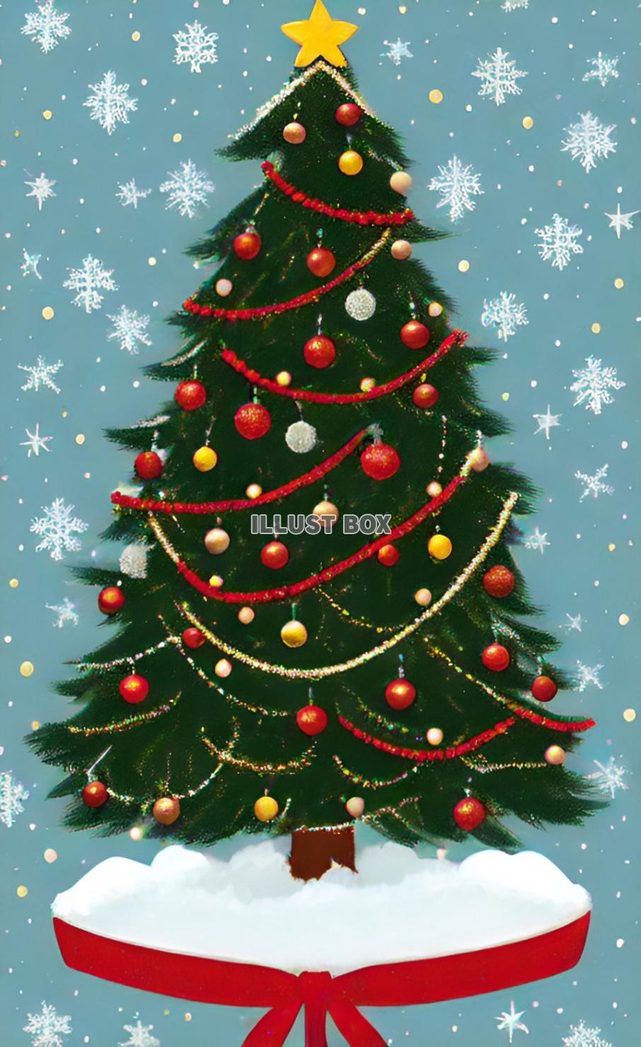 SNSで注目が集まる　幻想的な風景　クリスマスツリーのイラス...