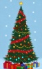 SNSで注目が集まる　幻想的な風景　クリスマスツリーのイラスト　商用・二次利用OK