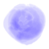 水彩の円形フレーム03青
