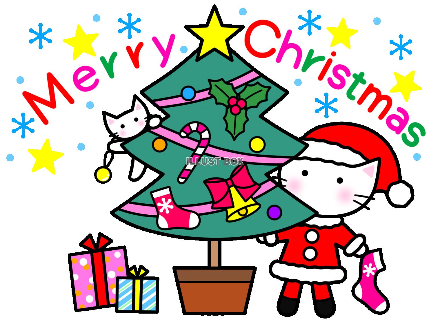 クリスマスツリーと猫サンタと子猫４