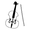 ｆ字孔がタツノオトシゴ型のバイオリン
