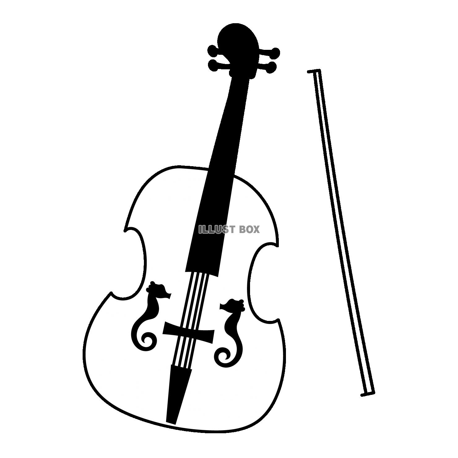 ｆ字孔がタツノオトシゴ型のバイオリン