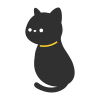 シンプルな黒ネコ02