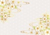 白の和柄に流水と金の葉桜の和背景