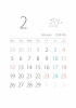 月曜始まりカレンダー2024年2月令和6年イラスト付き
